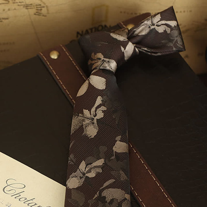 Camicia formale con stampa floreale da uomo e cravatta - image 14