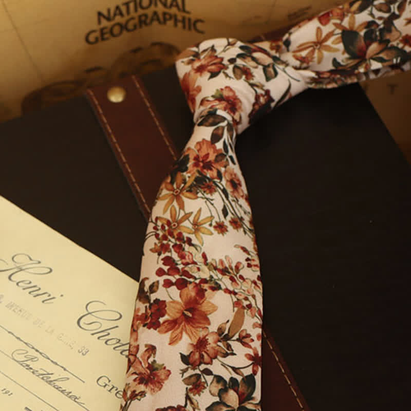 Camicia formale con stampa floreale da uomo e cravatta - image 11