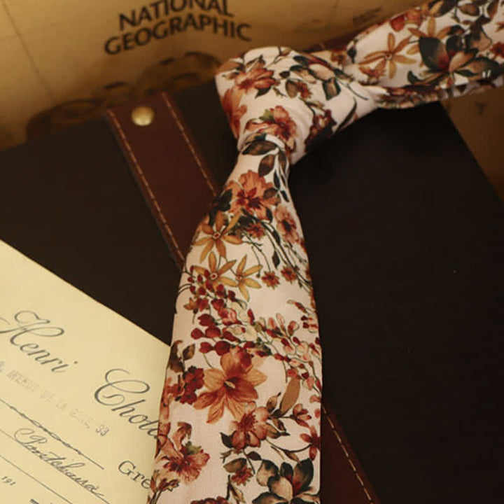 Camicia formale con stampa floreale da uomo e cravatta - image 11