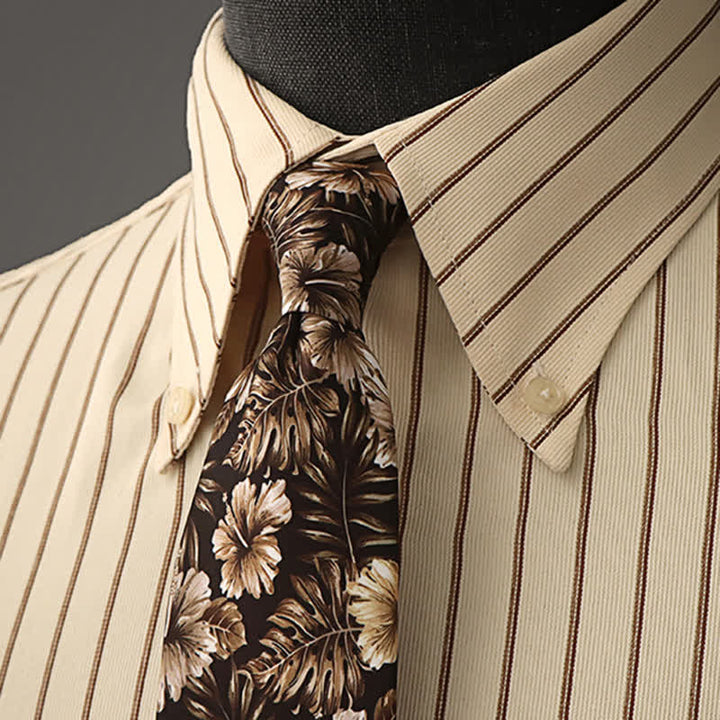 Camicia formale con stampa floreale da uomo e cravatta - Stile n. 8 - image 21