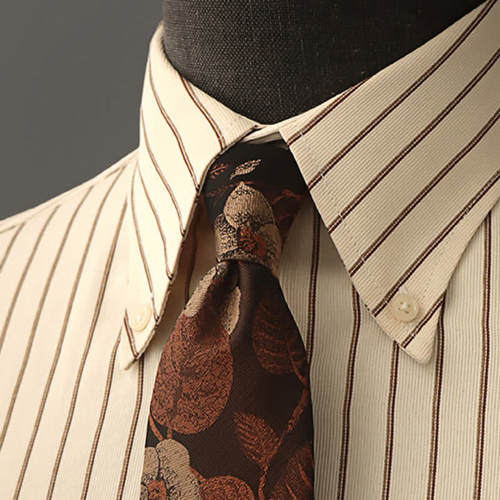 Camicia formale con stampa floreale da uomo e cravatta - Stile n. 7 - image 18