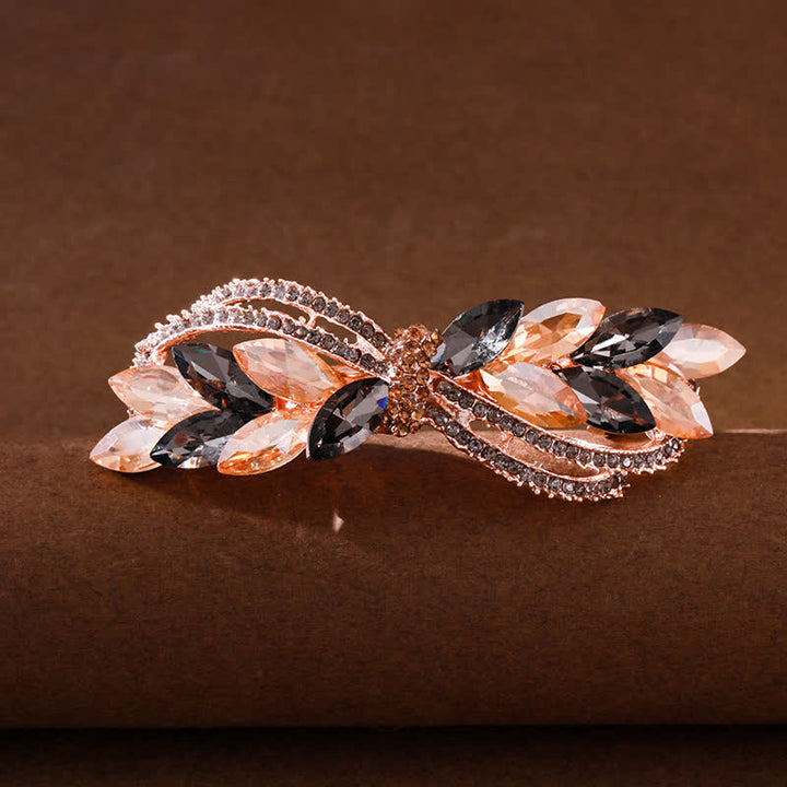 Fermaglio per capelli con fiocco di strass da donna - Champagne - image 8