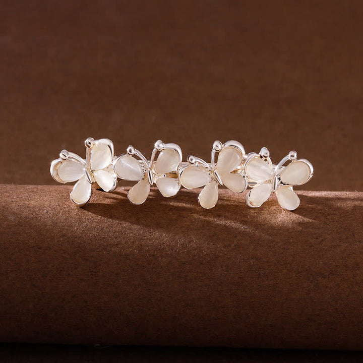 Fermaglio per capelli con farfalla e fiore in opale da donna - image 0