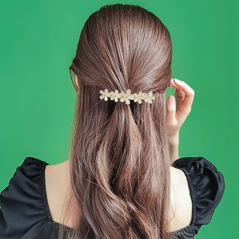 Fermaglio per capelli con farfalla e fiore in opale da donna - image 1