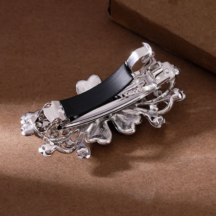 Fermaglio per capelli elegante con cristalli scintillanti e floreali da donna - image 3
