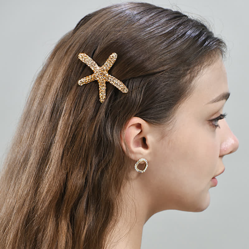 Fermaglio per capelli da donna con motivo a forma di animale marino con diamanti - image 1