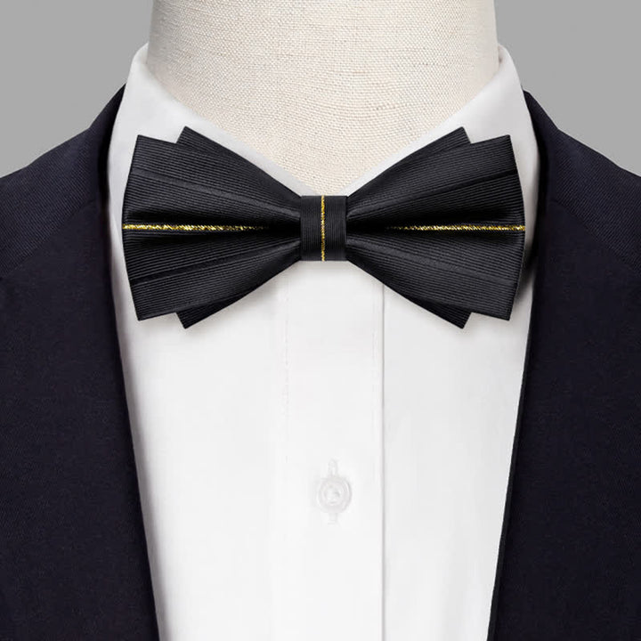 Papillon a doppio strato con motivo Golden Thread Decor da uomo - image 1