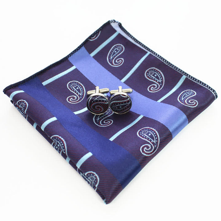 Set di 3 cravatte a righe con motivo misto Paisley da uomo - image 5