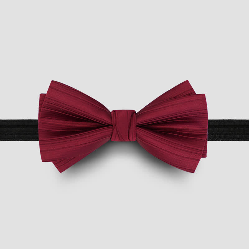 Papillon formale da uomo in twill tinta unita per matrimonio - image 7