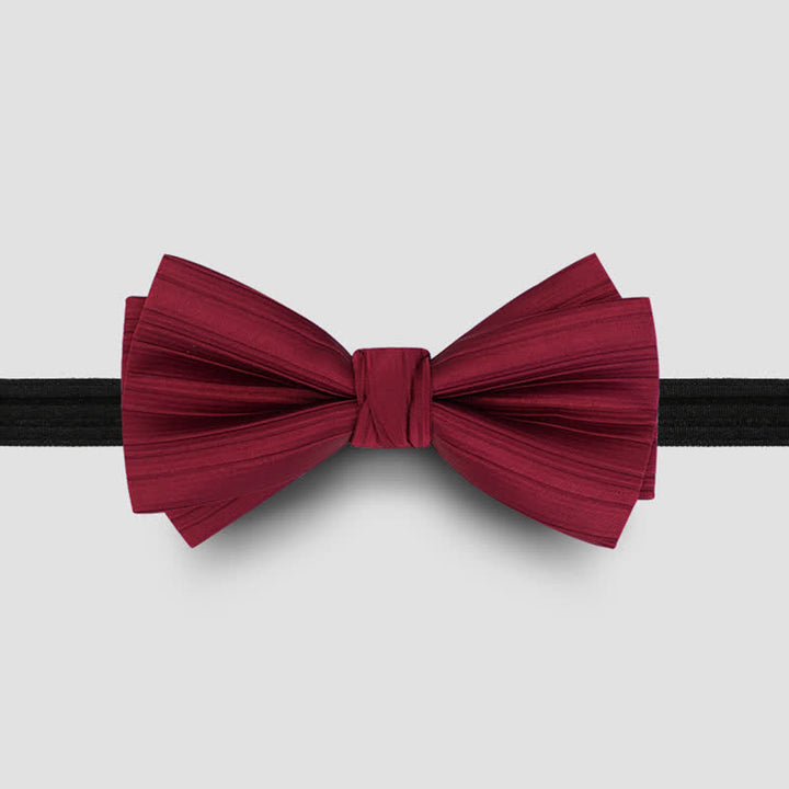 Papillon formale da uomo in twill tinta unita per matrimonio - image 7