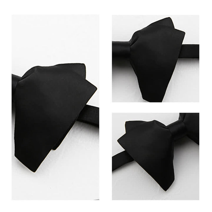 Papillon a punta oversize tinta unita da uomo - image 2