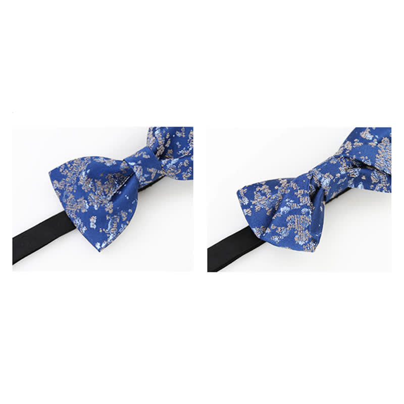 Papillon da uomo con stampa floreale blu delicato - image 3