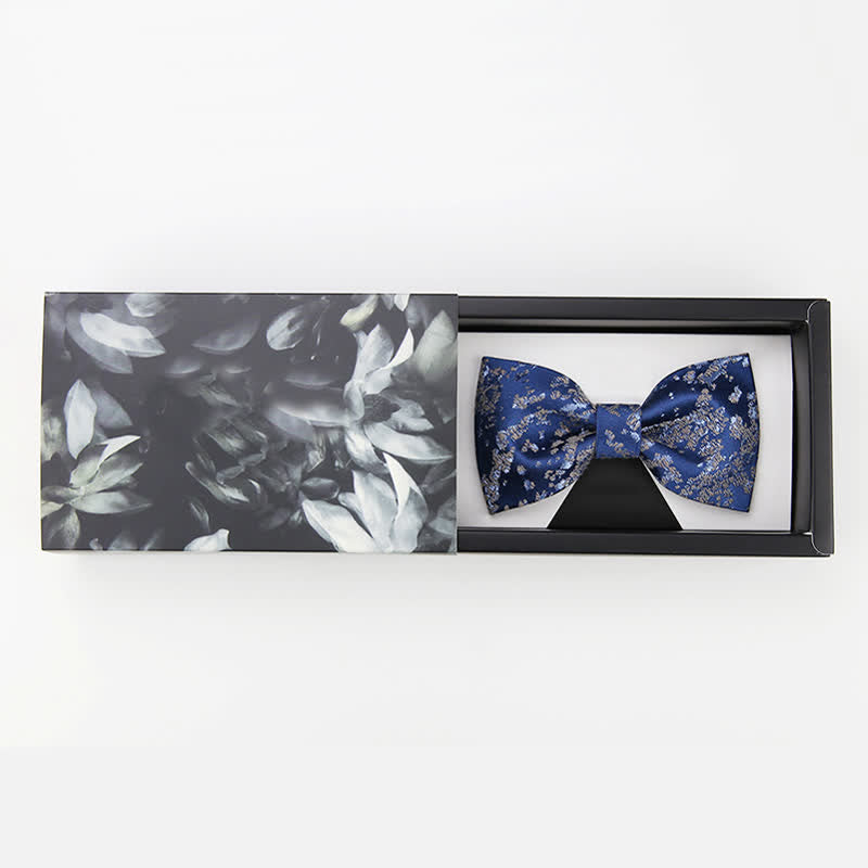 Papillon da uomo con stampa floreale blu delicato - Stile n. 1 - image 2