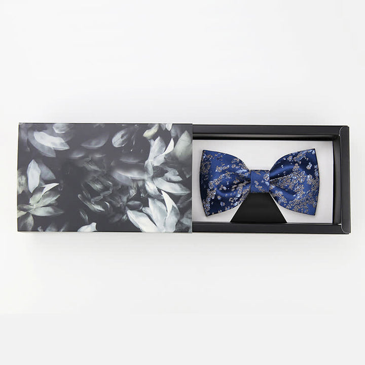 Papillon da uomo con stampa floreale blu delicato - Stile n. 1 - image 2