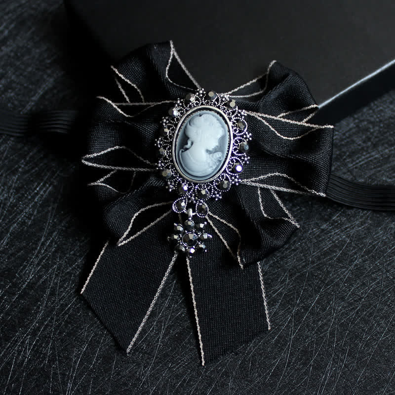 Papillon da sposa con strass e rilievo da donna - Nero - image 4