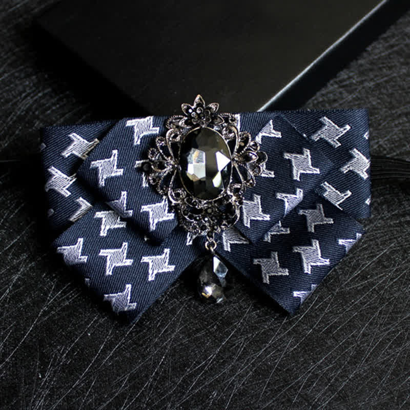 Papillon formale da sposa in cristallo a forma di nastro - Stile n. 11 - image 13