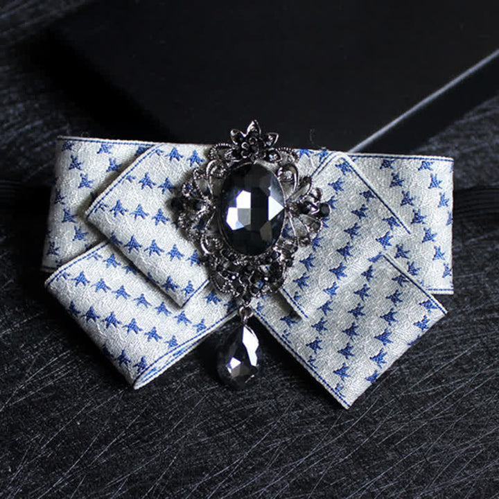 Papillon formale da sposa in cristallo a forma di nastro - Stile n. 4 - image 6