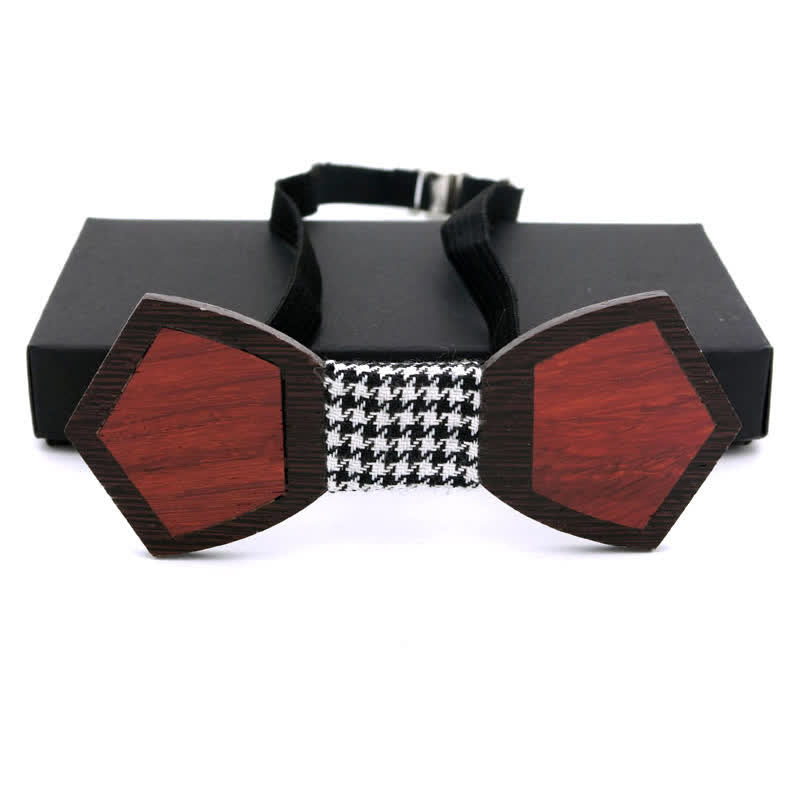 Papillon in legno con farfalla elegante da uomo - Rosso - image 0