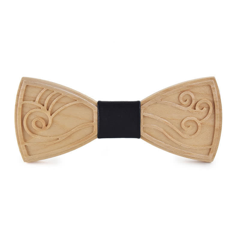 Papillon in legno con incisione musicale da uomo - Stile n. 2 - Nero - image 15