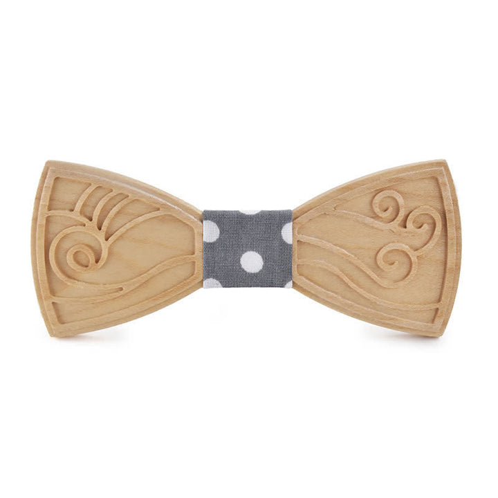 Papillon in legno con incisione musicale da uomo - Stile n. 2 - Punto grigio - image 21
