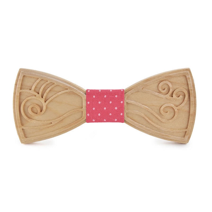 Papillon in legno con incisione musicale da uomo - Stile n. 2 - Rosa - image 19