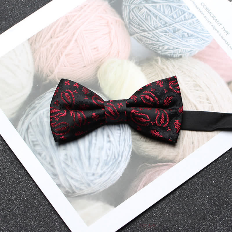 Papillon classico da uomo in jacquard Paisley intricato - Stile n. 2 - image 3