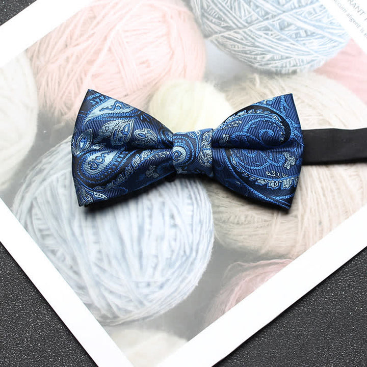 Papillon classico da uomo in jacquard Paisley intricato - Stile n. 5 - image 6