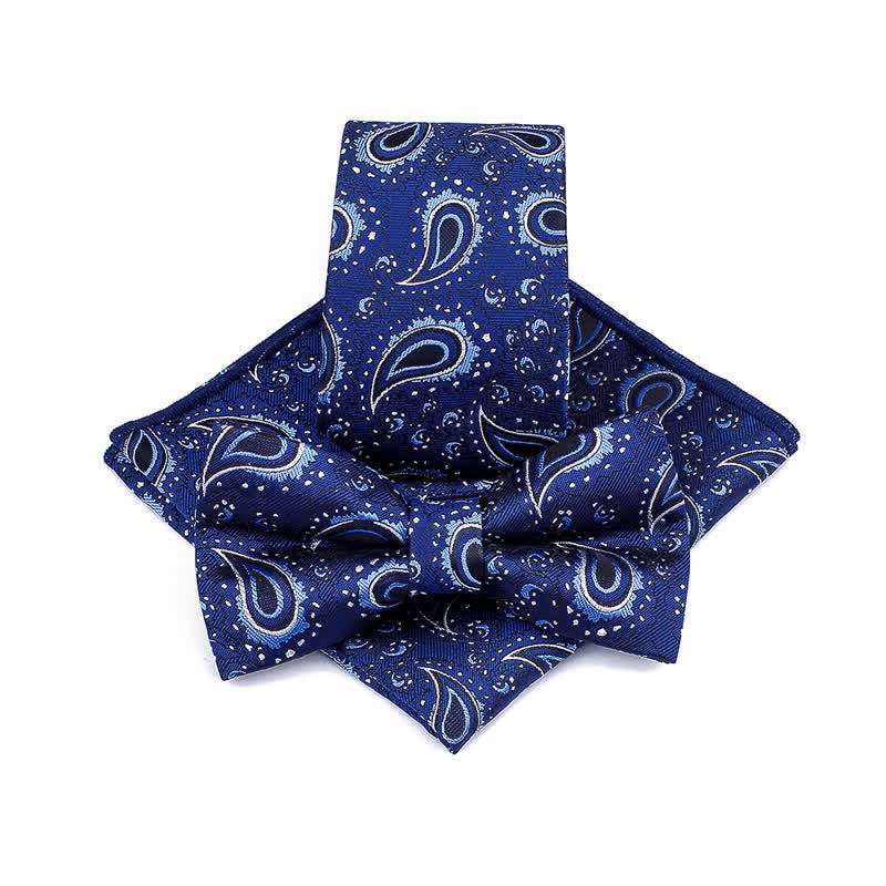 Set di 3 cravatte casual con papillon e fiori di anacardi da uomo - Marina Militare - image 2