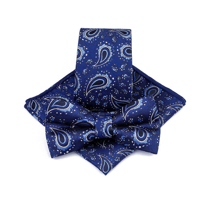 Set di 3 cravatte casual con papillon e fiori di anacardi da uomo - Marina Militare - image 2