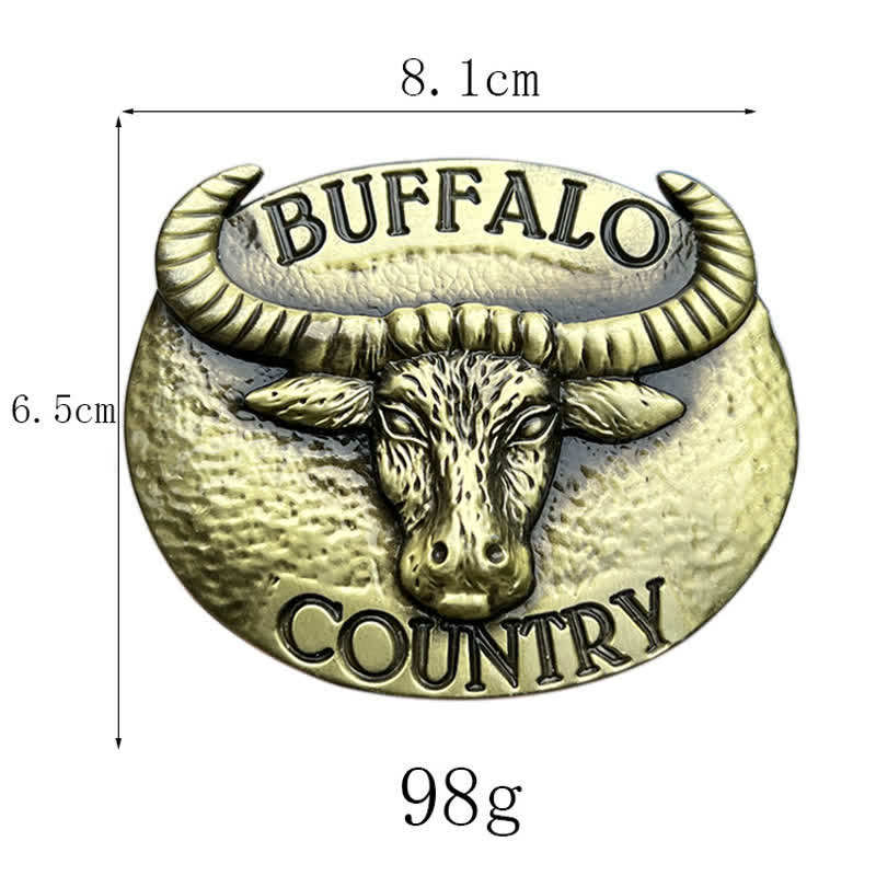 Cintura in pelle con fibbia fai da te Buffalo Country da uomo - image 2