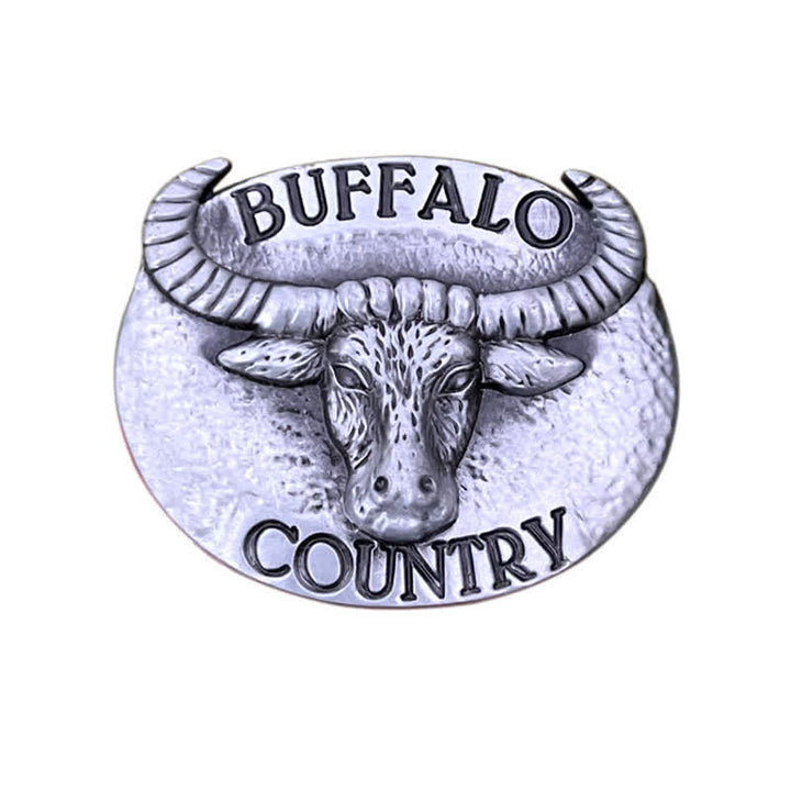 Cintura in pelle con fibbia fai da te Buffalo Country da uomo - Argento - Senza cintura - image 10