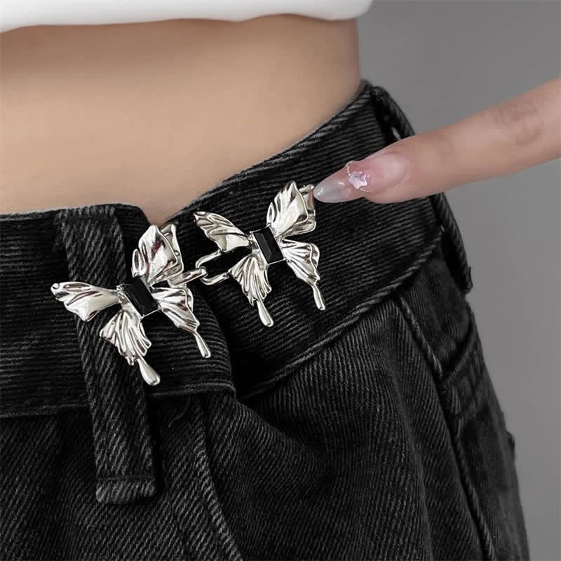 Clip per cintura con bottone staccabile a farfalla per jeans da donna - image 1