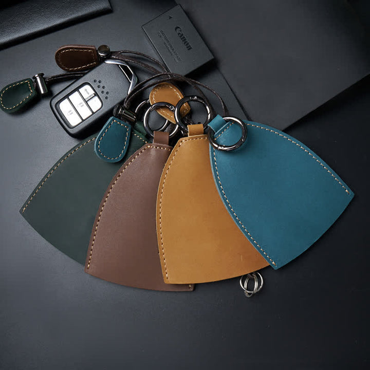 Borsa portaoggetti in vera pelle con portachiavi estraibile - image 0