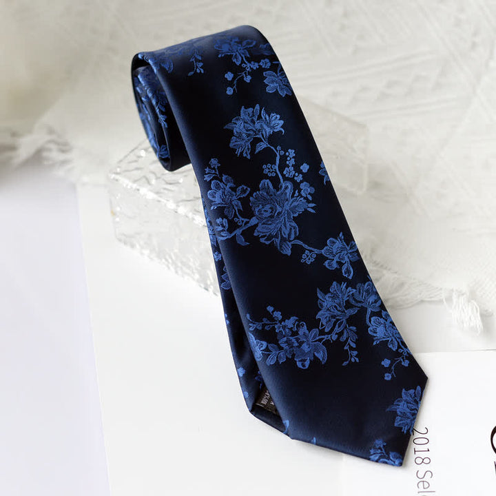 Cravatta elegante da uomo con motivo floreale Iris - Reale - image 13