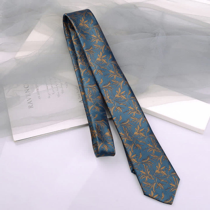 5 pezzi papillon da uomo con motivo a orchidee, confezione regalo - image 2