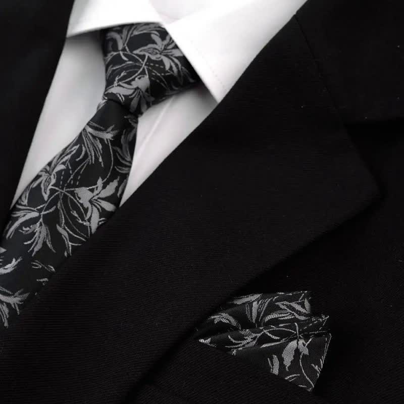 5 pezzi papillon da uomo con motivo a orchidee, confezione regalo - image 15