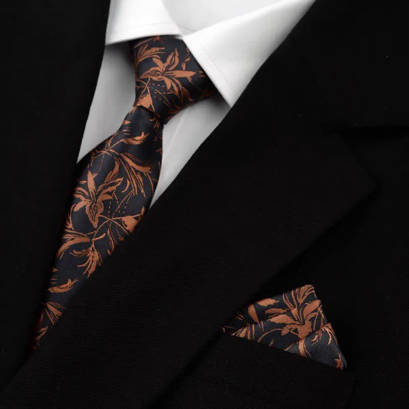 5 pezzi papillon da uomo con motivo a orchidee, confezione regalo - image 19
