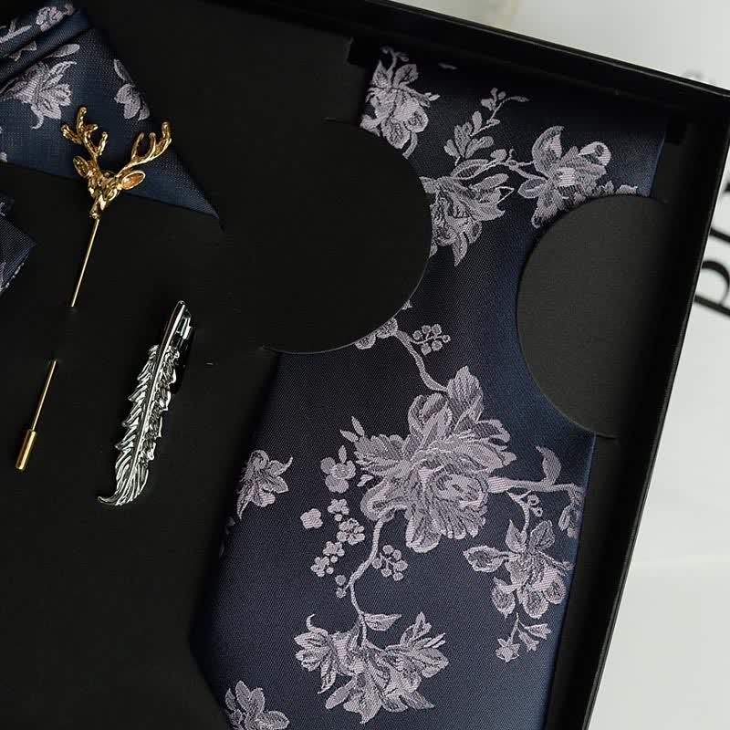 5 pezzi da uomo modello Iris moda matrimonio papillon scatola regalo - image 14