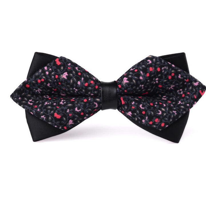 Papillon da uomo in cotone a punta con doppio strato floreale - Stile n. 12 - image 11