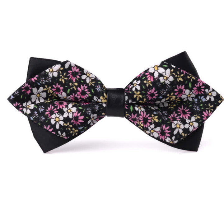 Papillon da uomo in cotone a punta con doppio strato floreale - Stile n. 11 - image 10