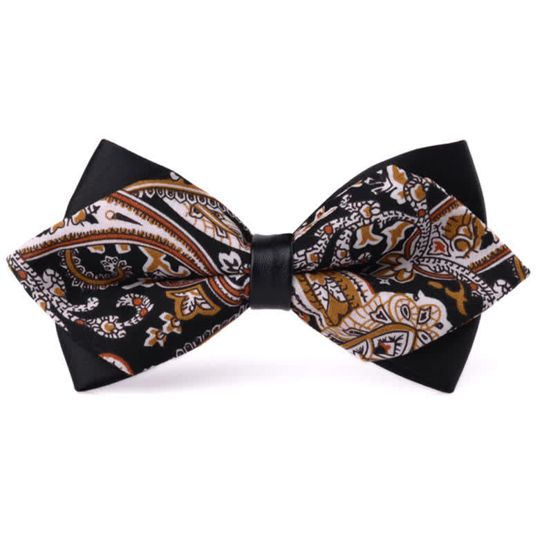 Papillon da uomo in cotone a punta con doppio strato floreale - Stile n. 15 - image 14