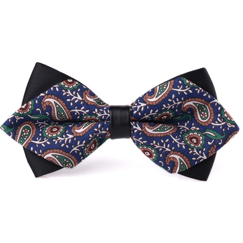 Papillon da uomo in cotone a punta con doppio strato floreale - Stile n. 16 - image 15