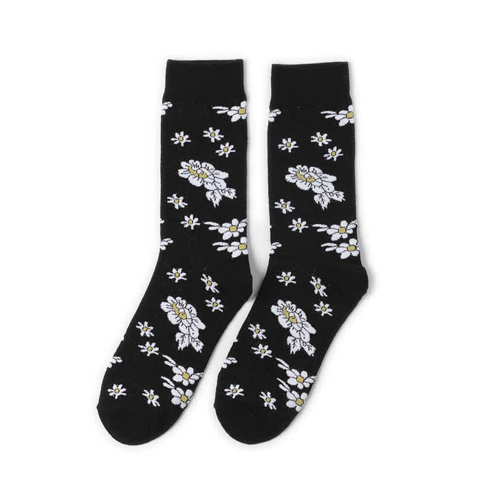Calzini neri Little White Daisy da uomo - image 6