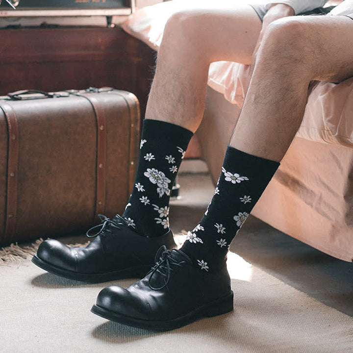 Calzini neri Little White Daisy da uomo - Nero - UE 38-44 - image 0