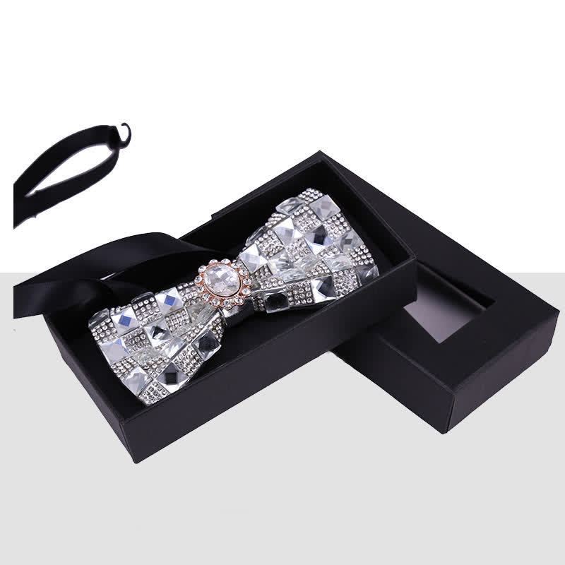 Papillon da uomo con perline luminose e strass in pietra - Stile n. 6 - image 8