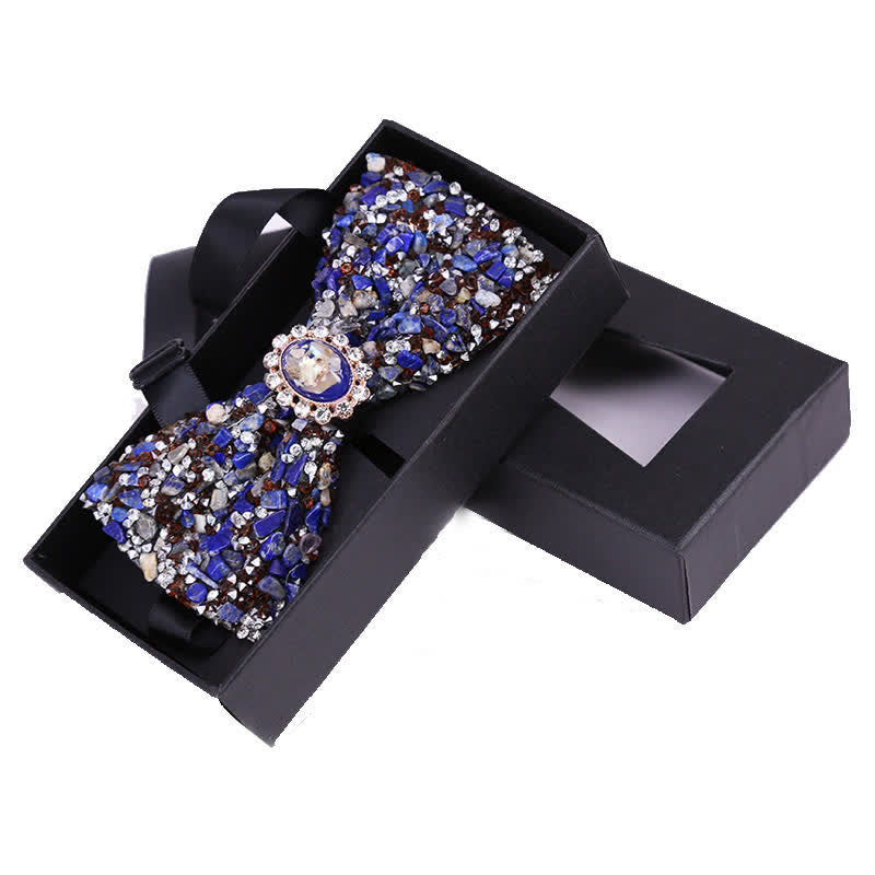 Papillon da uomo con perline luminose e strass in pietra - Stile n. 9 - image 11