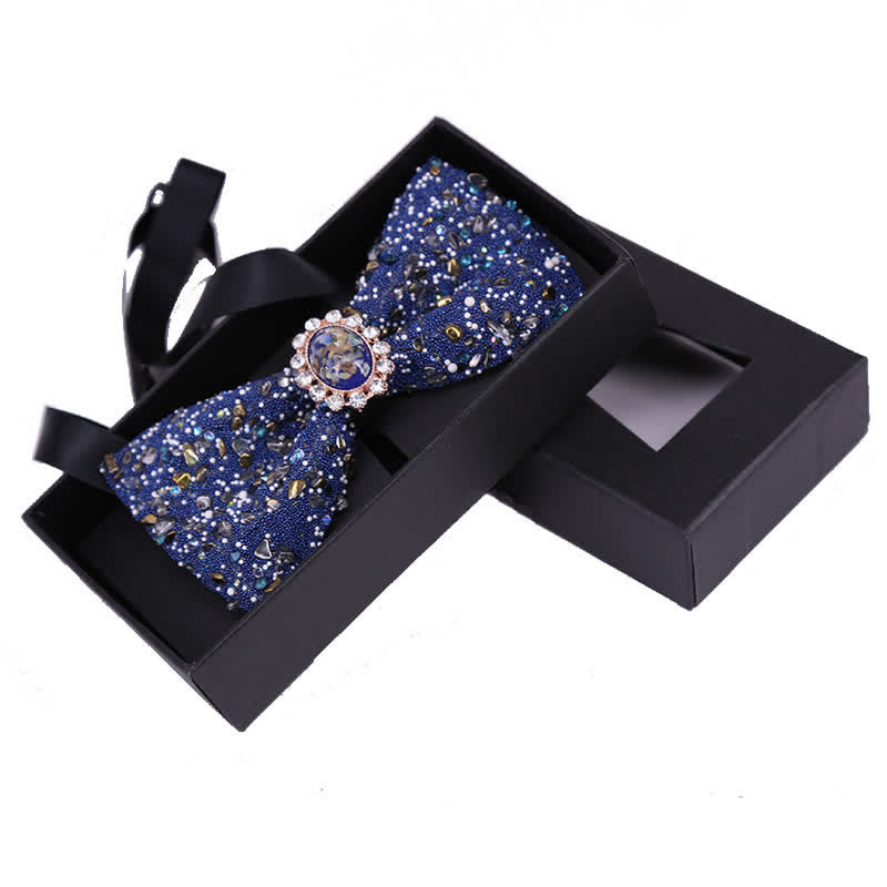 Papillon da uomo con perline luminose e strass in pietra - Stile n. 8 - image 10