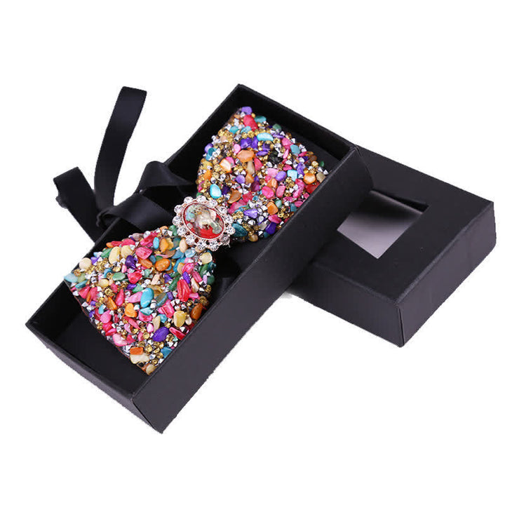 Papillon da uomo con perline luminose e strass in pietra - Stile n. 3 - image 5