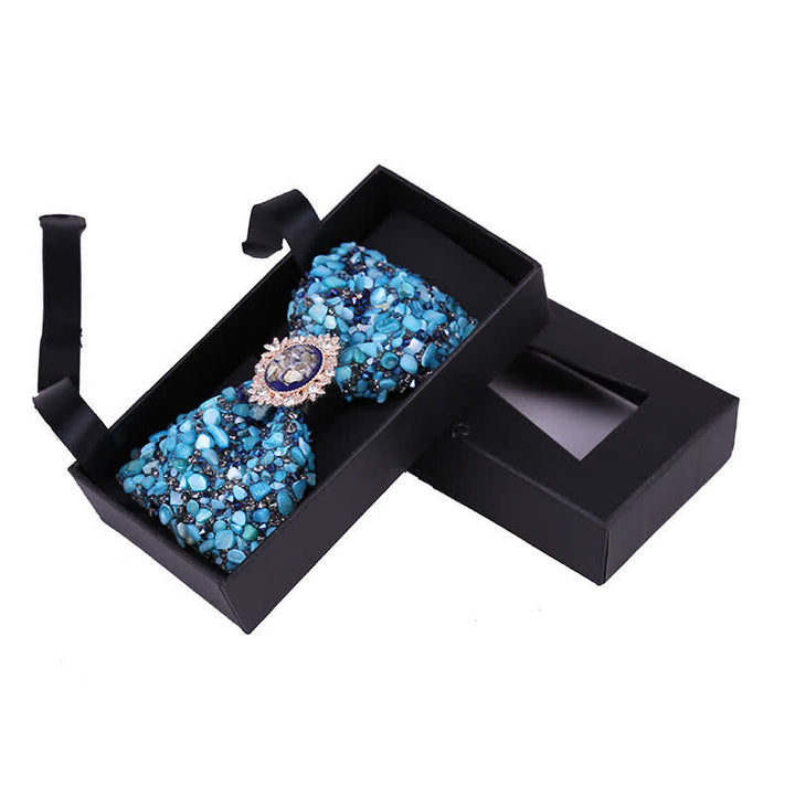 Papillon da uomo con perline luminose e strass in pietra - Stile n. 2 - image 4