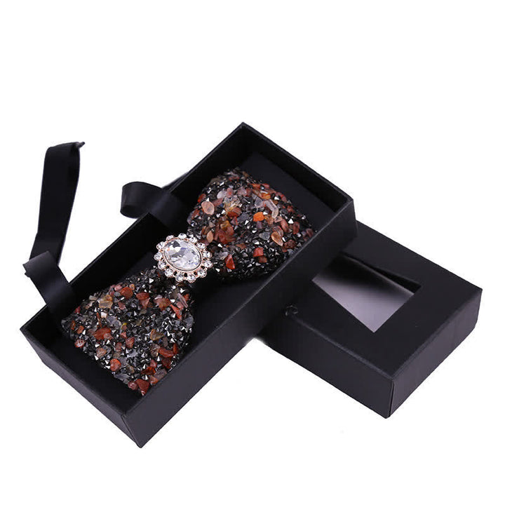Papillon da uomo con perline luminose e strass in pietra - Stile n. 4 - image 6